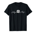 Soccer Heartbeat Soccer Lover Ball T-Shirt - Custom Art Print for Adults