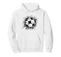Soccer Ball Splash Footballer Goal Hoodie - Fun Novelty Design Men Women