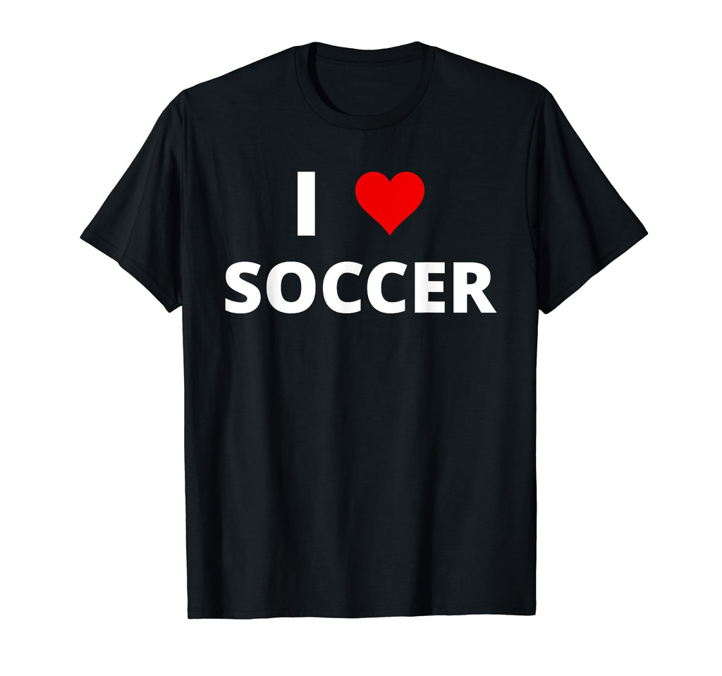 I Love Soccer Red Heart T-Shirt - Trendy Graphic for Adults