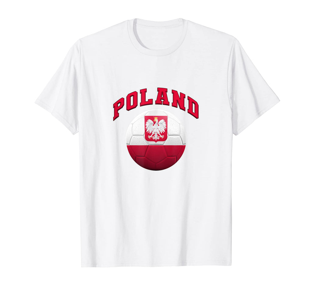 Flag And Colors Poland Football And T-Shirt - Trendy Graphic for Adults