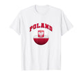 Flag And Colors Poland Football And T-Shirt - Trendy Graphic for Adults