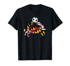 Maryland State Flag Blue Crab Pride T-Shirt - Minimalist Print for Adults