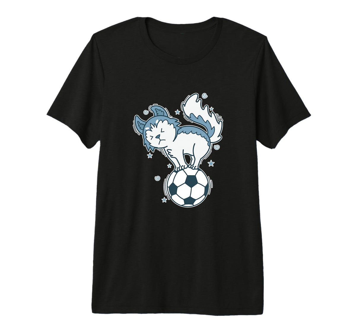 Husky Dog Loves Soccer Tri Blend T-Shirt - Trendy Graphic for Adults