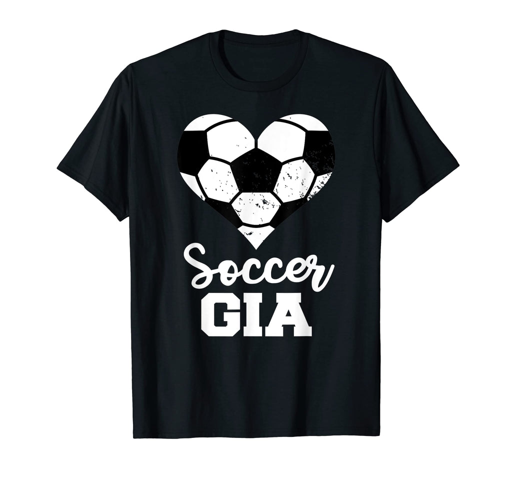 Soccer Gia Funny Soccer Heart T-Shirt - Fun Novelty Design for Adults