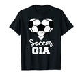 Soccer Gia Funny Soccer Heart T-Shirt - Fun Novelty Design for Adults