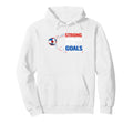Strong Goals And Assists Womens Soccer Hoodie - Graphic Print for Adults