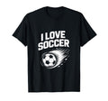 I Love Soccer Enthusiast Sports T-Shirt - Custom Art Print Men Women