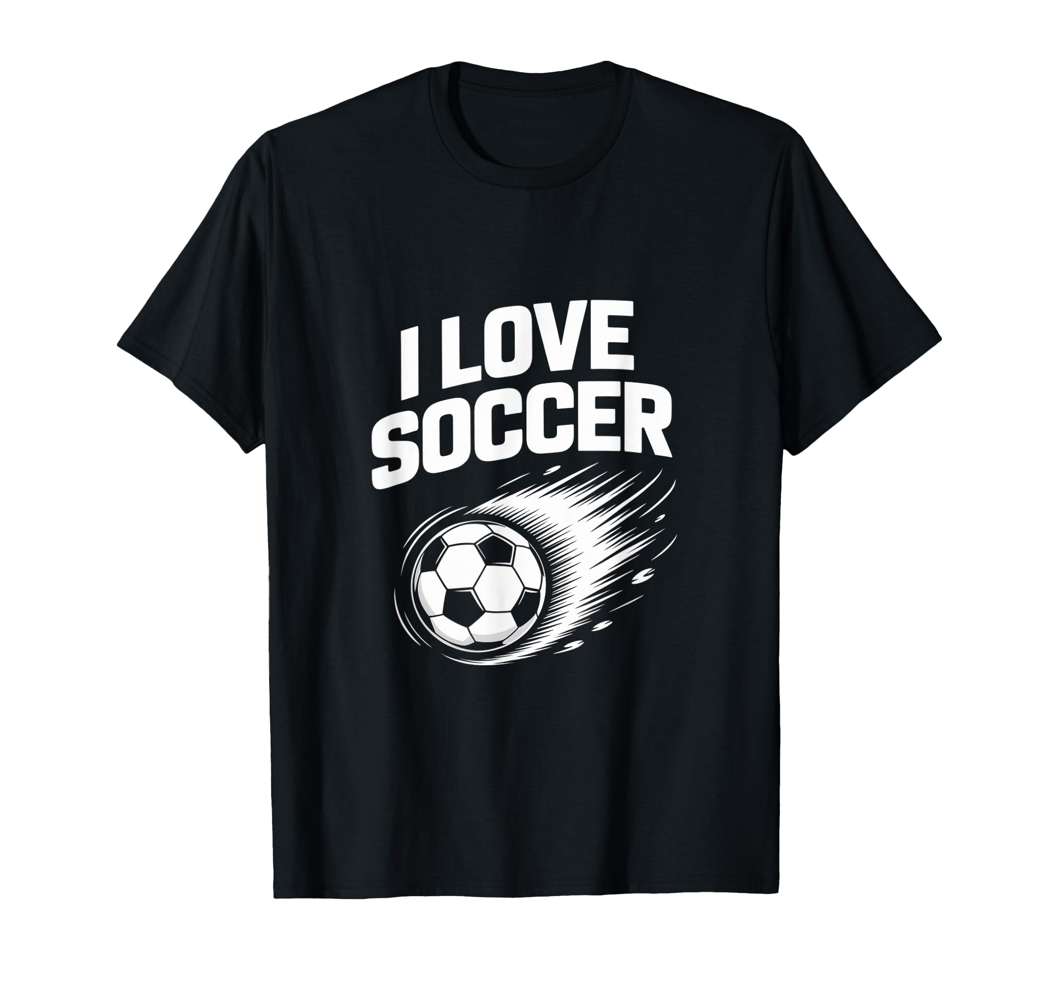I Love Soccer Enthusiast Sports T-Shirt - Custom Art Print Men Women