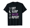 Funny Eat Sleep Soccer Repeat Player T-Shirt - Custom Art Print Unisex