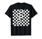 Lightning Bolt Checkered Aesthetic T-Shirt - Custom Art Print Unisex