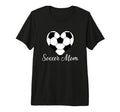 Soccer Mom Heart Soccer Ball Funny T-Shirt - Graphic Print Men Women