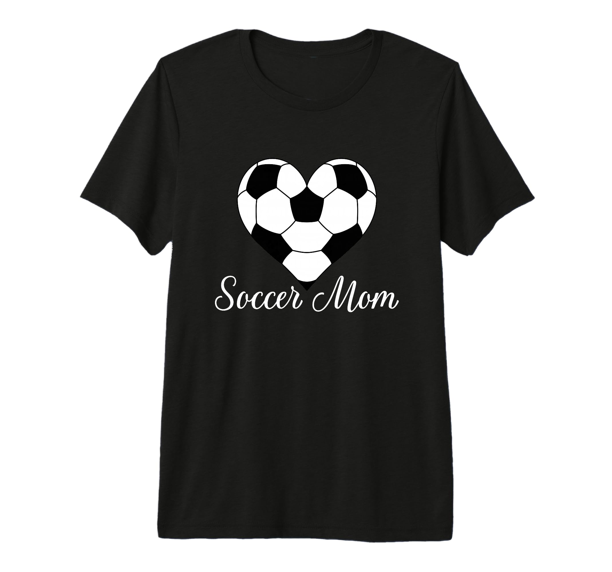 Soccer Mom Heart Soccer Ball Funny T-Shirt - Graphic Print Men Women