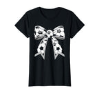 Womens Soccer Coquette Bow Soccer Mom T-Shirt - Graphic Print Men Women
