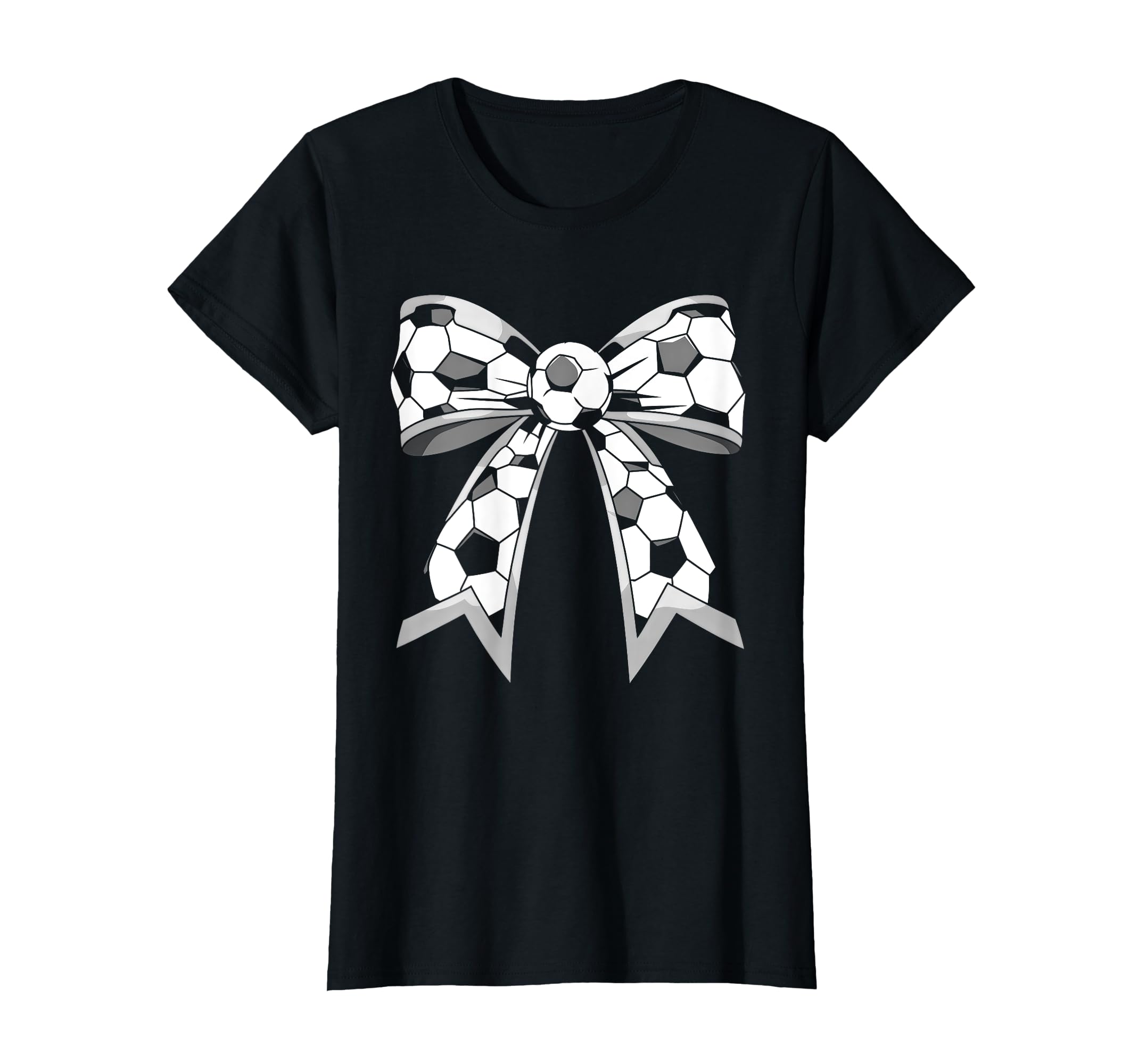 Womens Soccer Coquette Bow Soccer Mom T-Shirt - Graphic Print Men Women