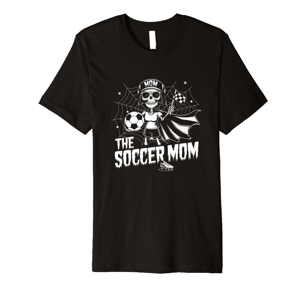 Soccer Mom Skeletton Halloween T-Shirt - Casual Everyday Wear Unisex
