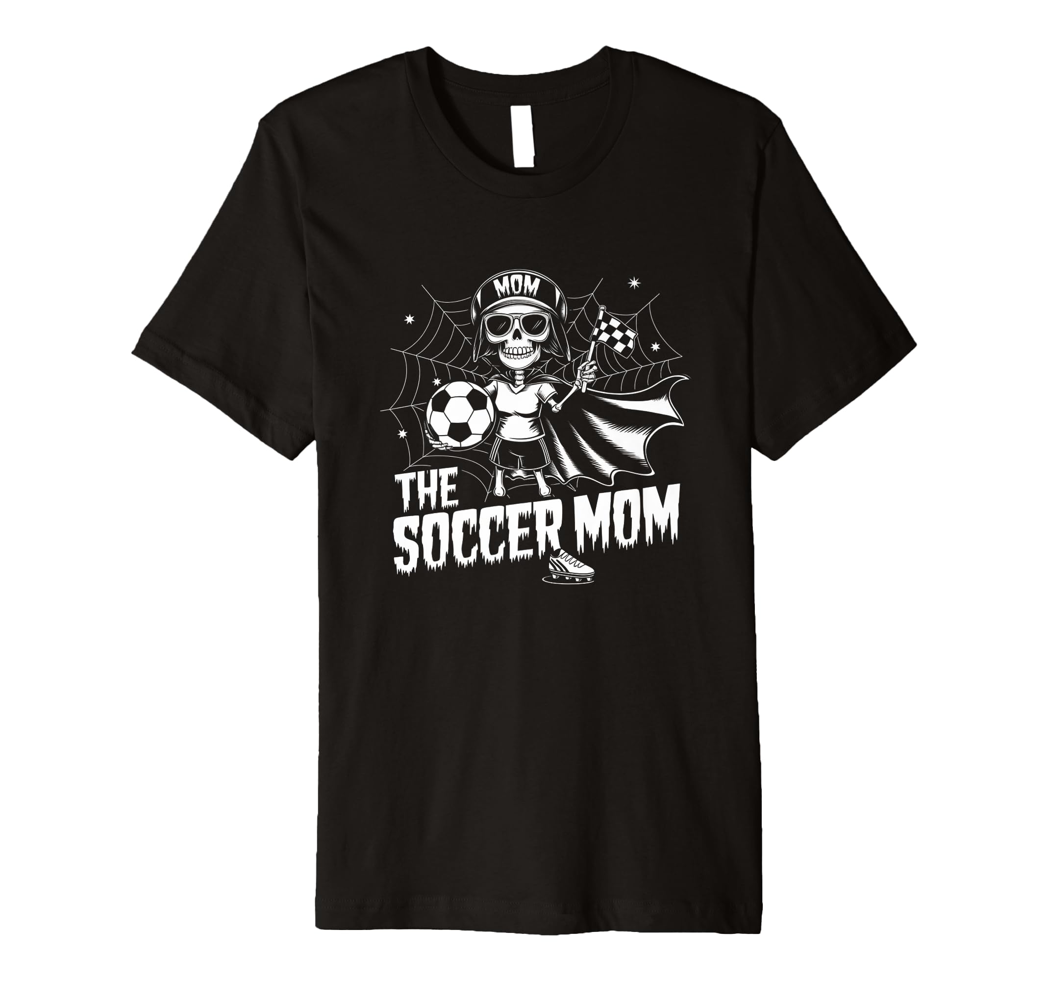 Soccer Mom Skeletton Halloween T-Shirt - Casual Everyday Wear Unisex