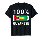 Guyana Flag 100 Guyanese Battery T-Shirt - Casual Everyday Wear Unisex