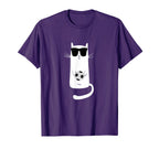 Funny Cat Wearing Sunglasses Playing T-Shirt - Aesthetic Graphic Unisex