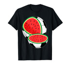 Funny Watermelon Soccer Ball Tropical T-Shirt - Graphic Print for Adults