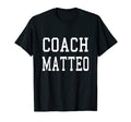 Coach Matteo Custom Football Soccer T-Shirt - Streetwear Style for Adults