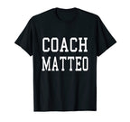 Coach Matteo Custom Football Soccer T-Shirt - Streetwear Style for Adults