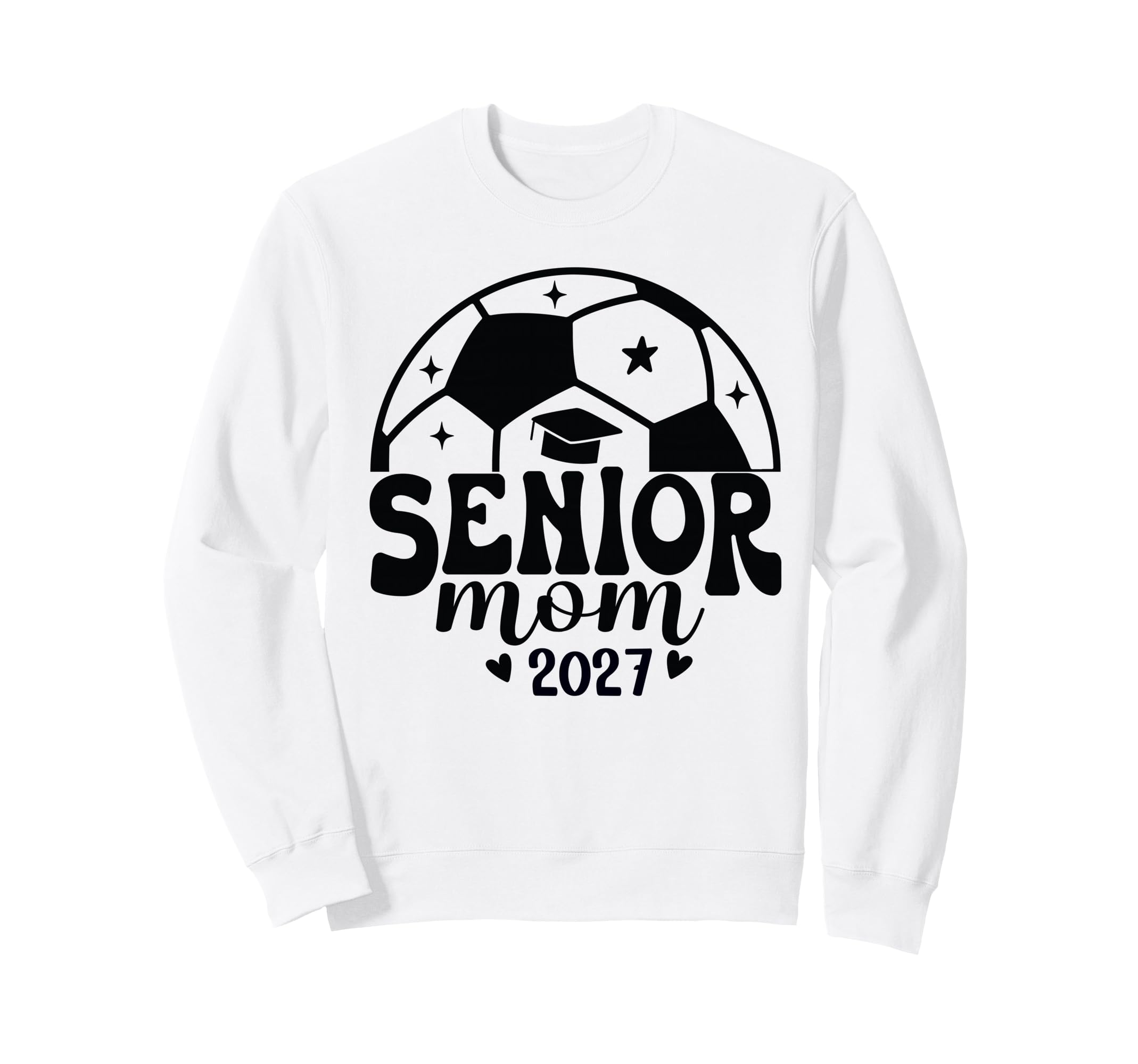 Senior Mom Soccer Class 2027 Sweatshirt - Custom Art Print for Adults