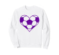 Soccer Heart Funny Soccer Player Sweatshirt - Fun Novelty Design Men Women