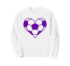 Soccer Heart Funny Soccer Player Sweatshirt - Fun Novelty Design Men Women