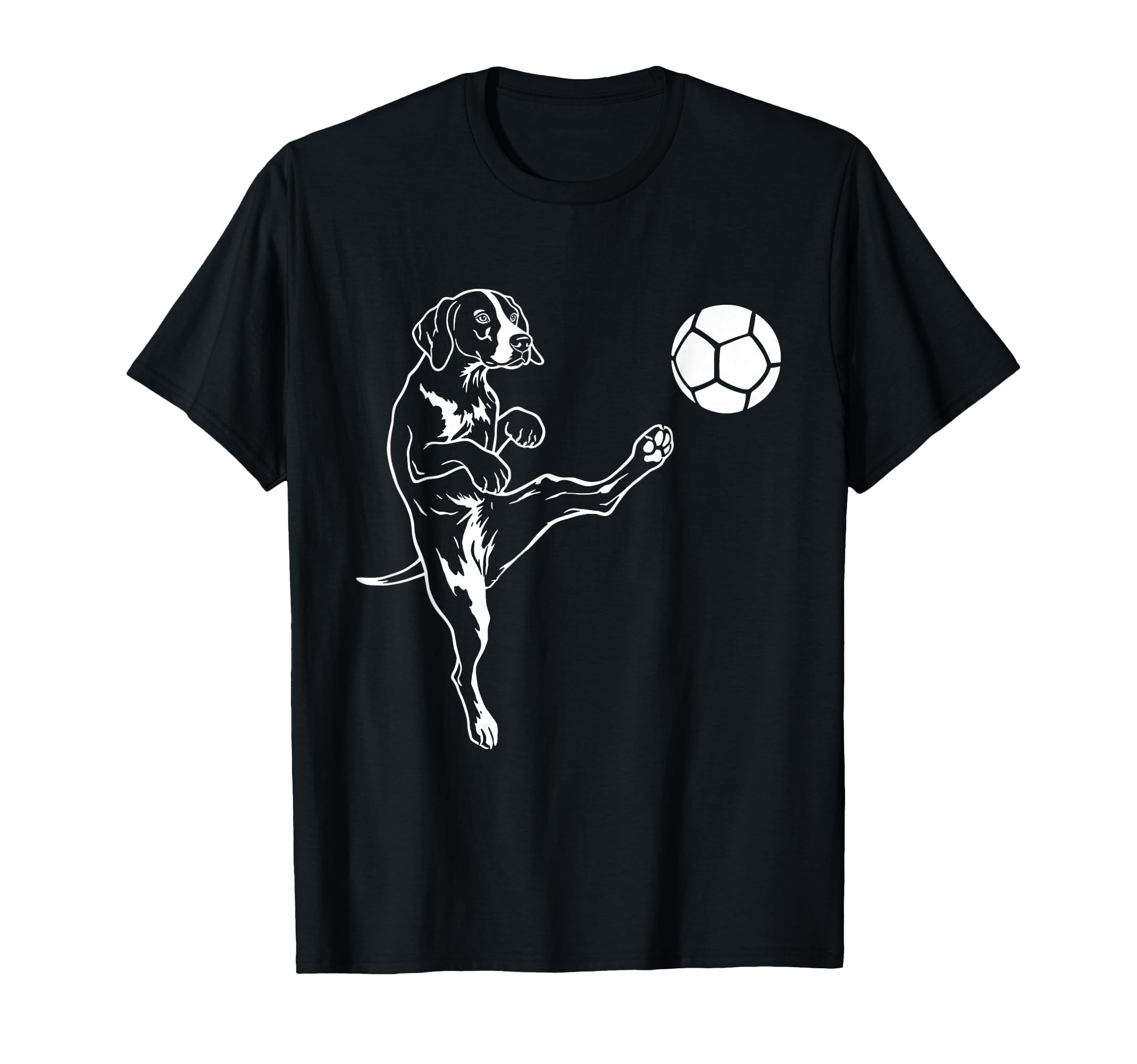 Labrador Playing Soccer Dog Lover Futbol T-Shirt - Custom Art Print Unisex