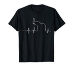 Elephant Heartbeat Wild Animals Fans T-Shirt - Aesthetic Graphic Men Women