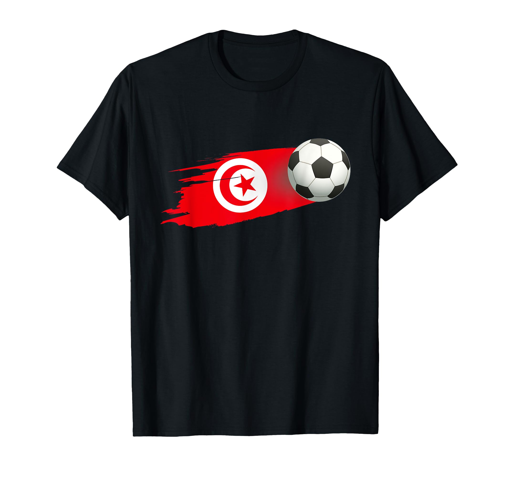 Tunisia Soccer Ball Tunisia Flag Jersey T-Shirt - Unique Graphic Men Women