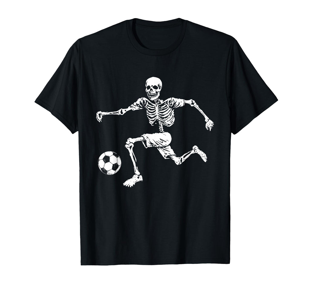 Funny Skeleton Soccer Ball T-Shirt - Trendy Graphic for Adults