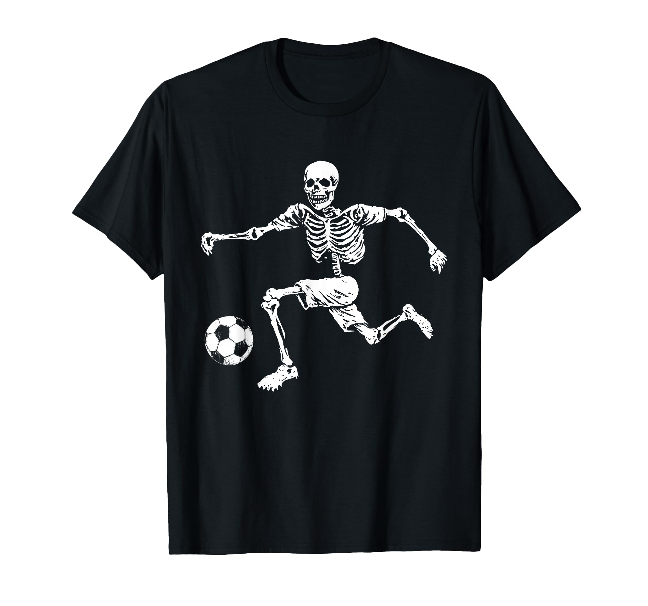 Funny Skeleton Soccer Ball T-Shirt - Trendy Graphic for Adults