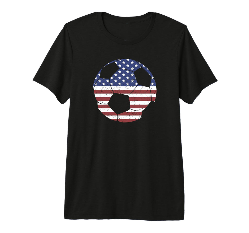 Soccer Ball Usa American Flag T-Shirt - Aesthetic Graphic Men Women