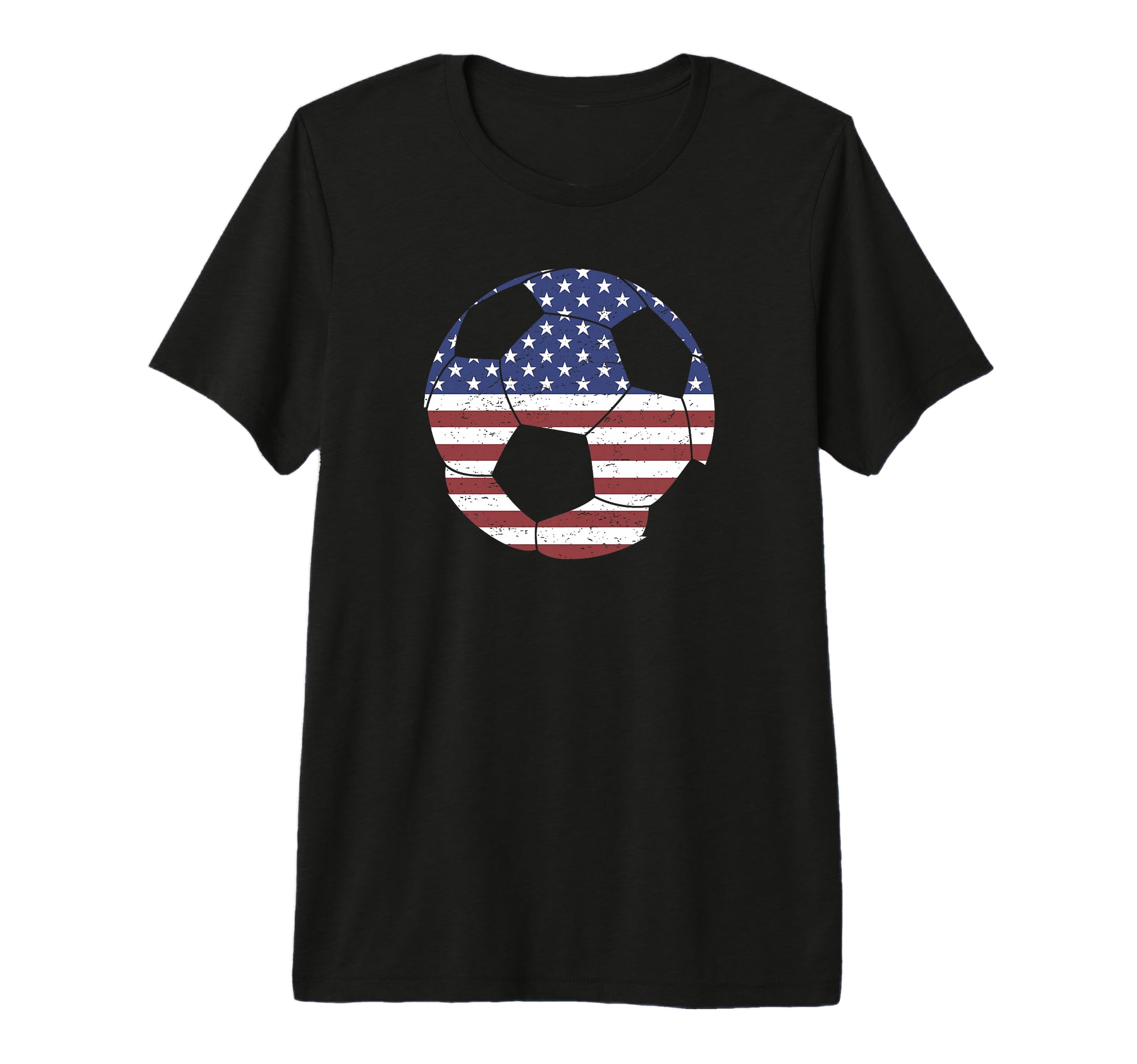 Soccer Ball Usa American Flag T-Shirt - Aesthetic Graphic Men Women