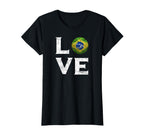 Brazil Soccer Distressed I Love Brasil T-Shirt - Unique Graphic for Adults