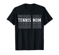 Tennis Mom Funny Layered Text Mother T-Shirt - Unique Graphic for Adults