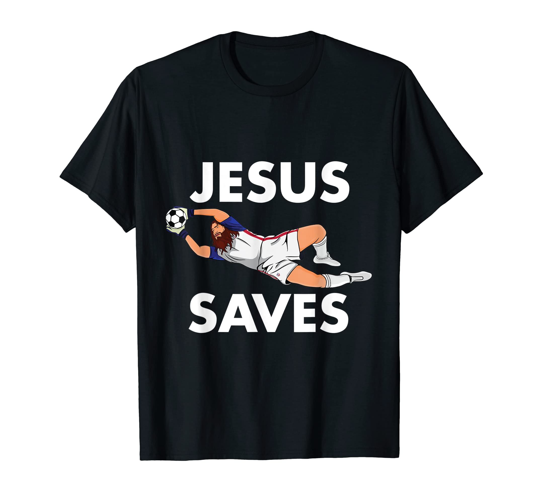 Jesus Saves Tees Funny Soccer Tees Hoodie - Graphic Print for Adults