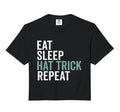 Eat Sleep Hat Trick Repeat Soccer Sweatshirt - Novelty Apparel Unisex