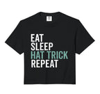 Eat Sleep Hat Trick Repeat Soccer Sweatshirt - Novelty Apparel Unisex