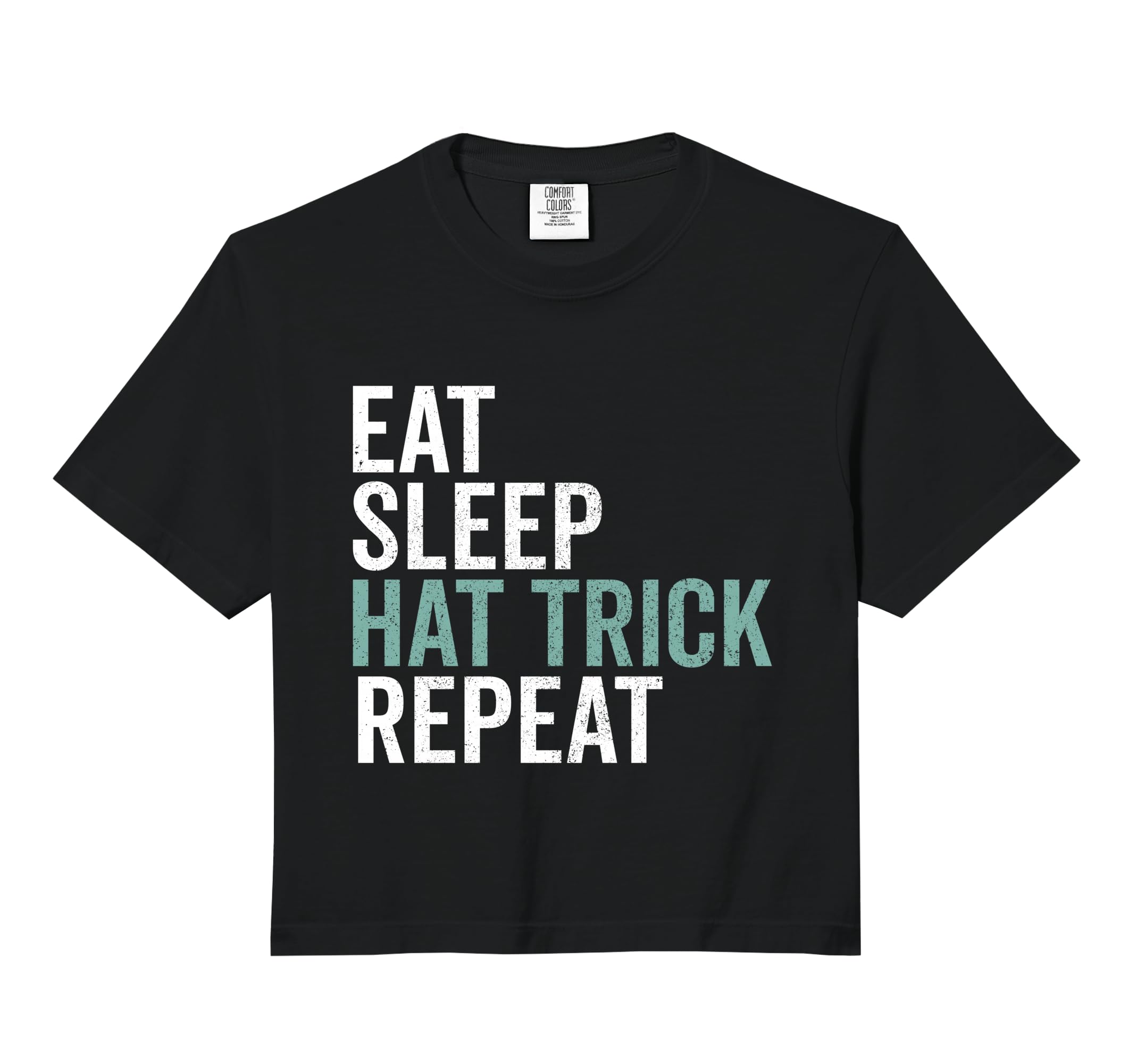 Eat Sleep Hat Trick Repeat Soccer Sweatshirt - Novelty Apparel Unisex