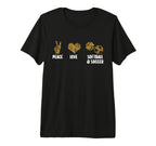 Peace Love Softball Soccer Softball Tri T-Shirt - Graphic Print Men Women