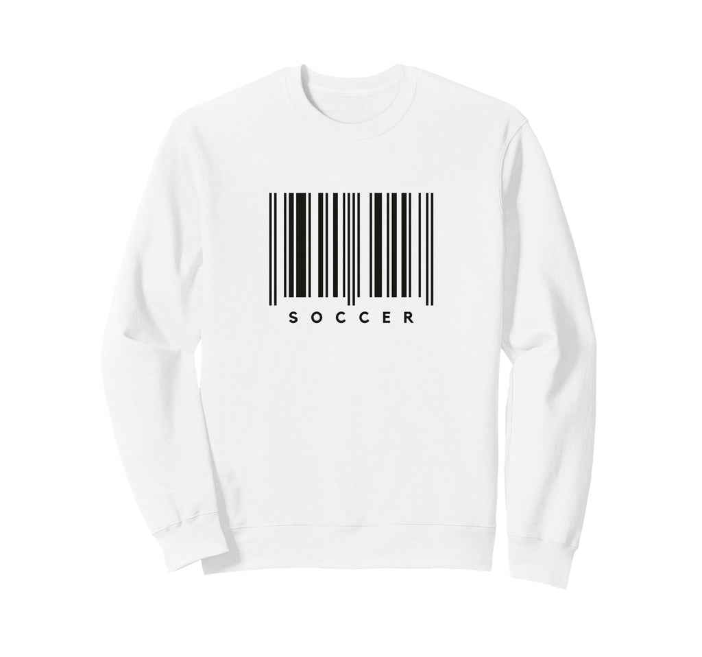Soccer Barcode Futbol Player Sweatshirt - Casual Everyday Wear Men Women