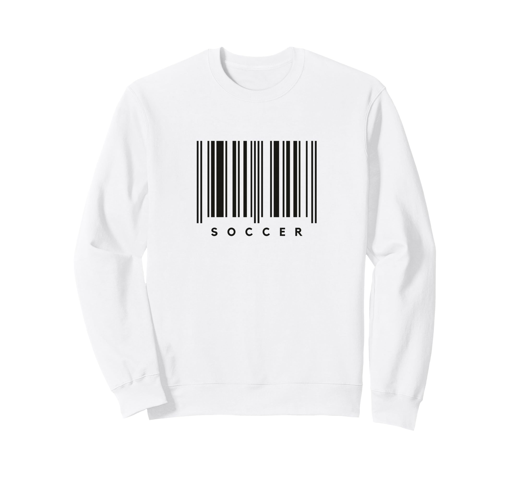 Soccer Barcode Futbol Player Sweatshirt - Casual Everyday Wear Men Women