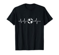 I Love Soccer Soccer Heartbeat T-Shirt - Trendy Graphic Unisex