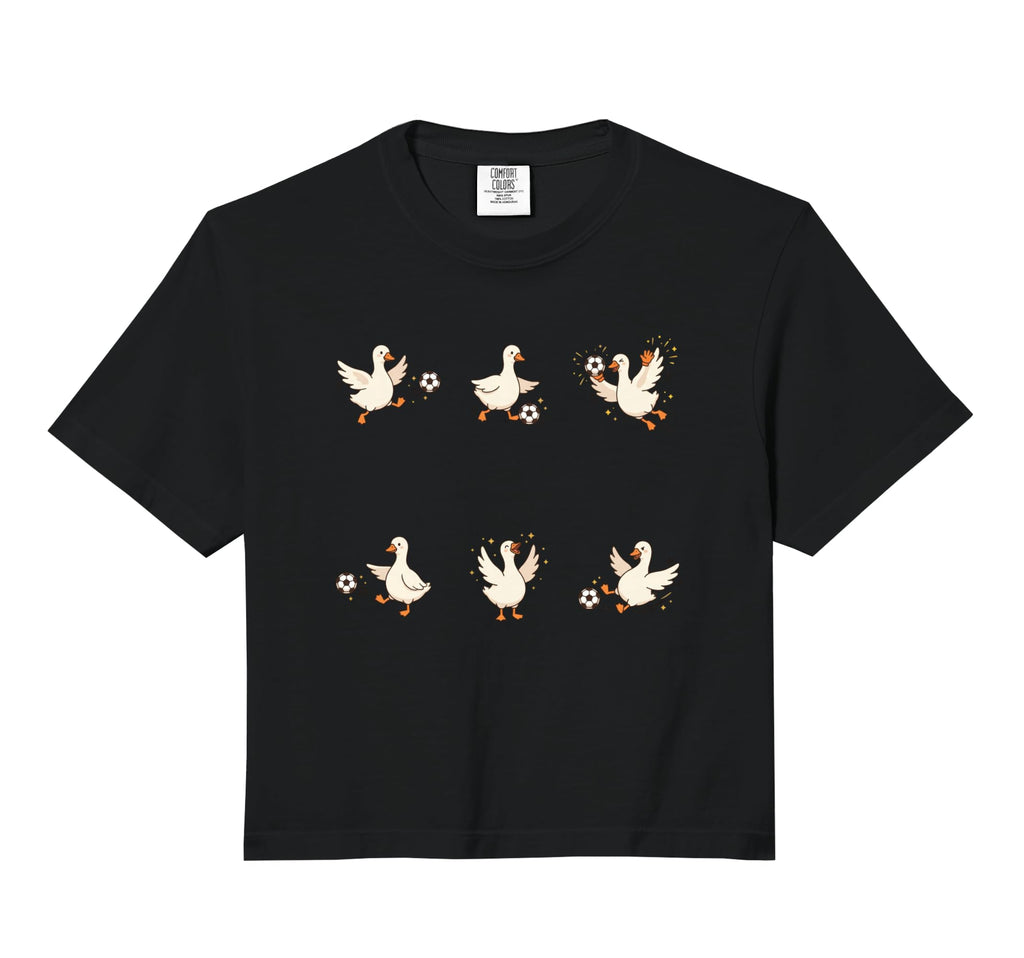 Silly Goose Playing Soccer Player T-Shirt - Aesthetic Graphic for Adults
