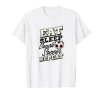 Eat Sleep Coach Soccer Repeat Soccer T-Shirt - Trendy Graphic Men Women
