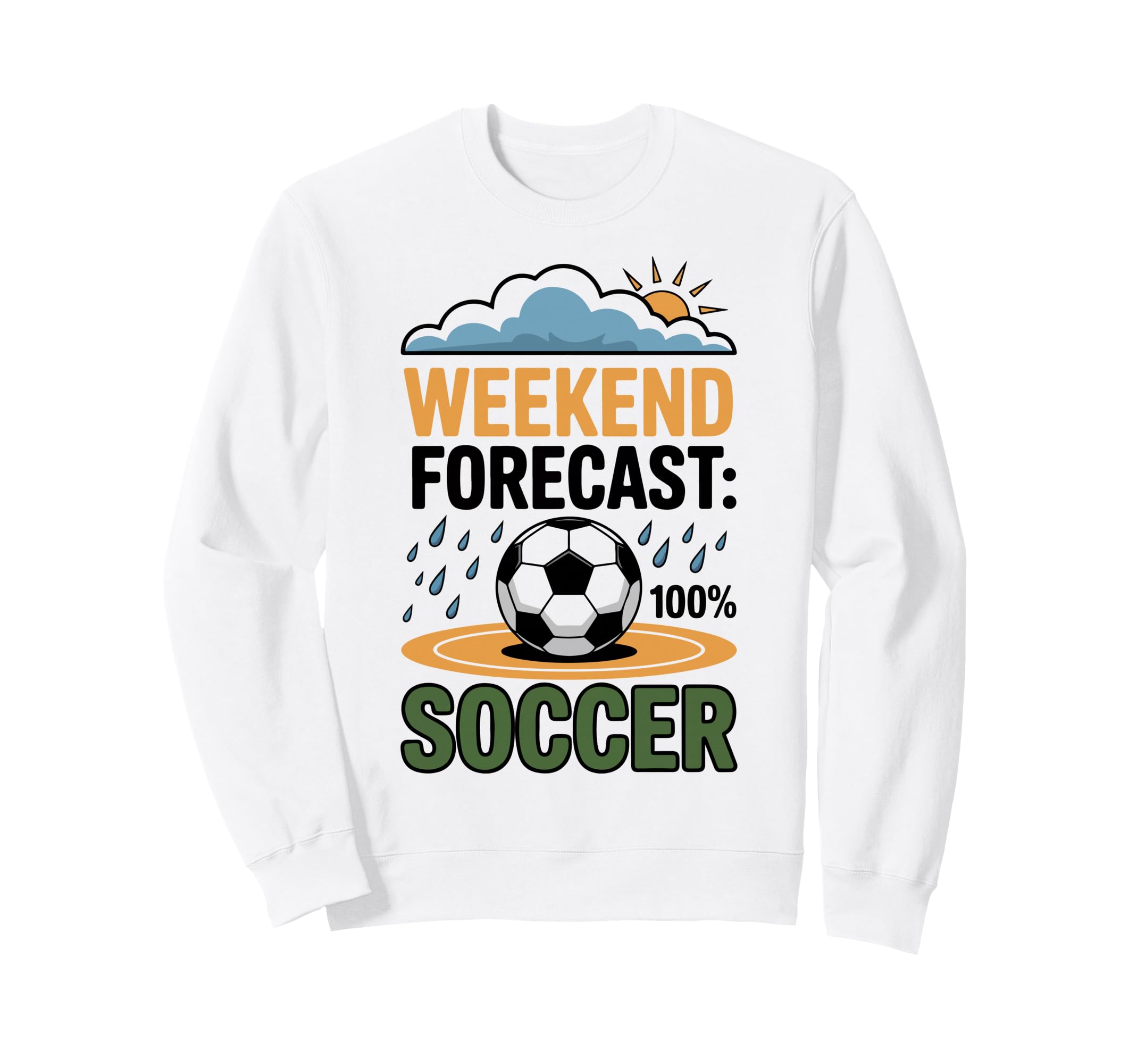 Soccer Fan Training Soccer Practice Sweatshirt - Custom Art Print Unisex