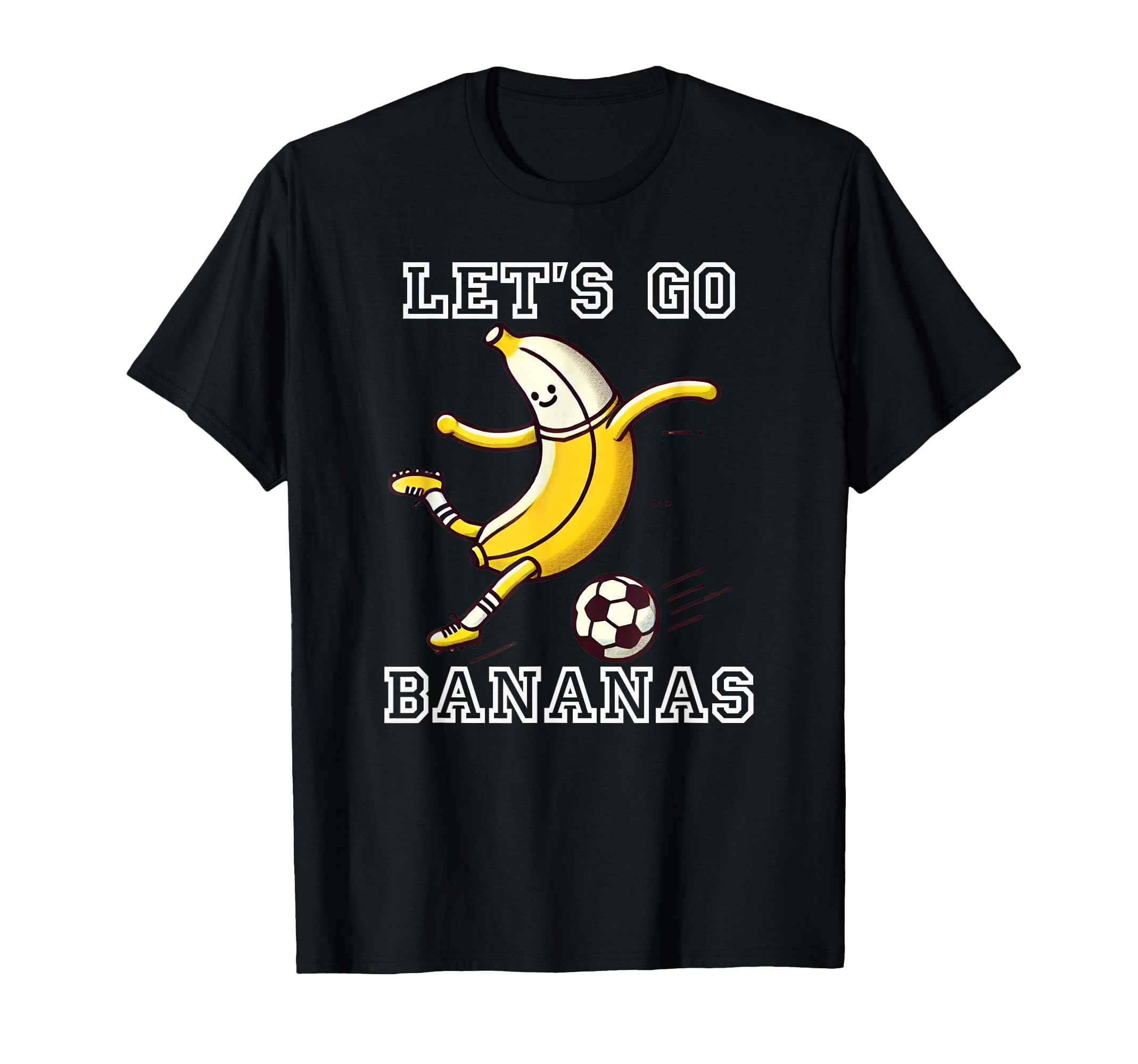 Lets Go Bananas Soccer Player Football T-Shirt - Trendy Graphic Men Women