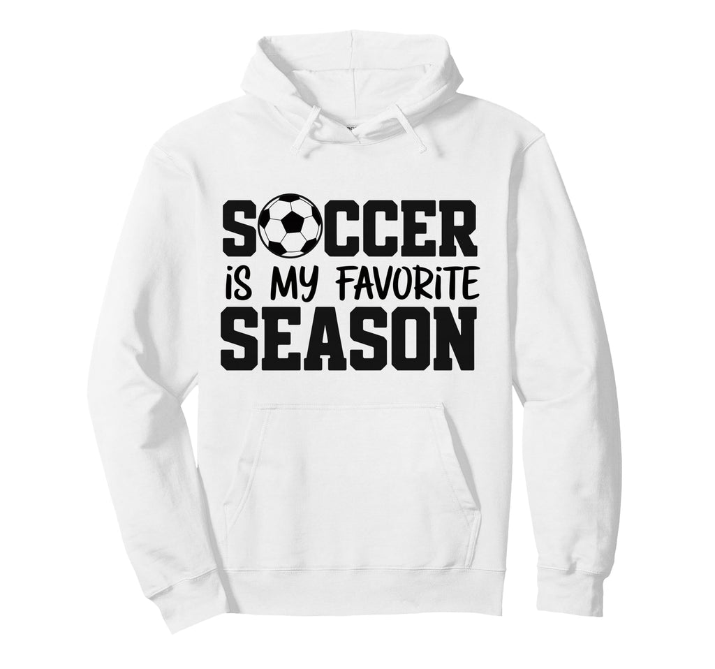 Soccer Is My Favorite Season Hoodie - Minimalist Print for Adults